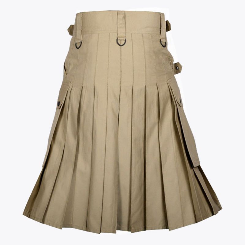 Khaki Cargo Pocket Kilt - Image 2