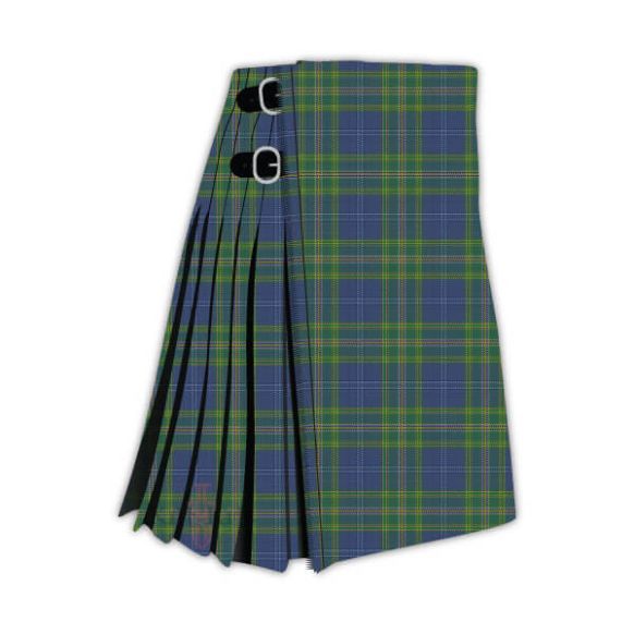 all ireland blue tartan kilt $200