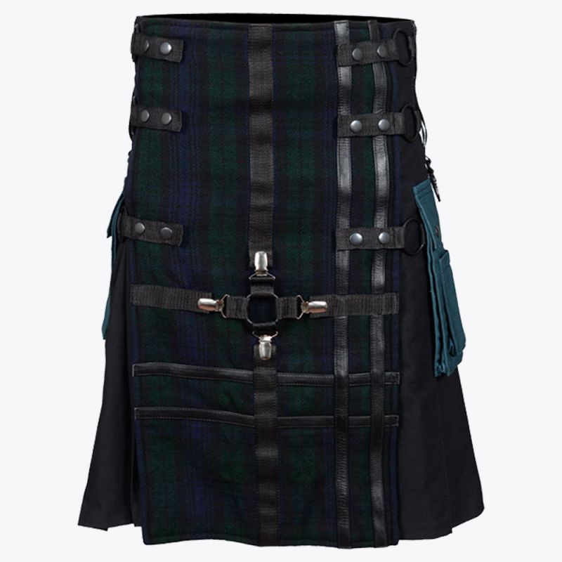 black watch hybrid tartan kilt