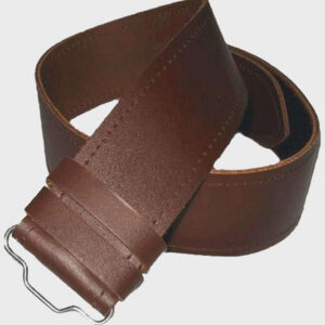 Brown Plain Leather Belt +US$&nbsp;22.00
