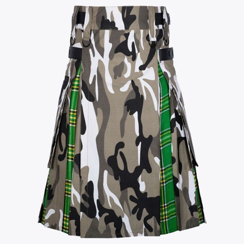 Irish Tartan & Urban Camo Utility Kilt