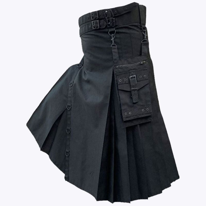 new modern black utility kilt 1