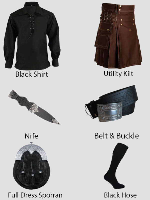 black shirt brown kilt with accessories.jpg