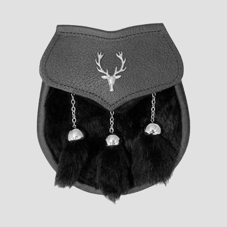 black rabbit fur semi dress sporran.jpg