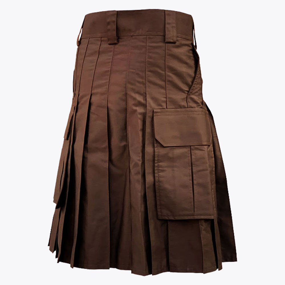 brown modern utility kilt for mans.jpg
