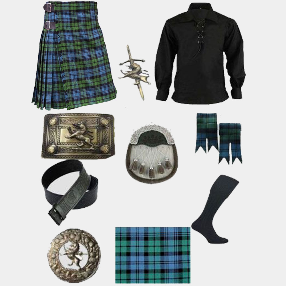 campbell tartan kilt ghillie shirt with scottish accessories.jpg
