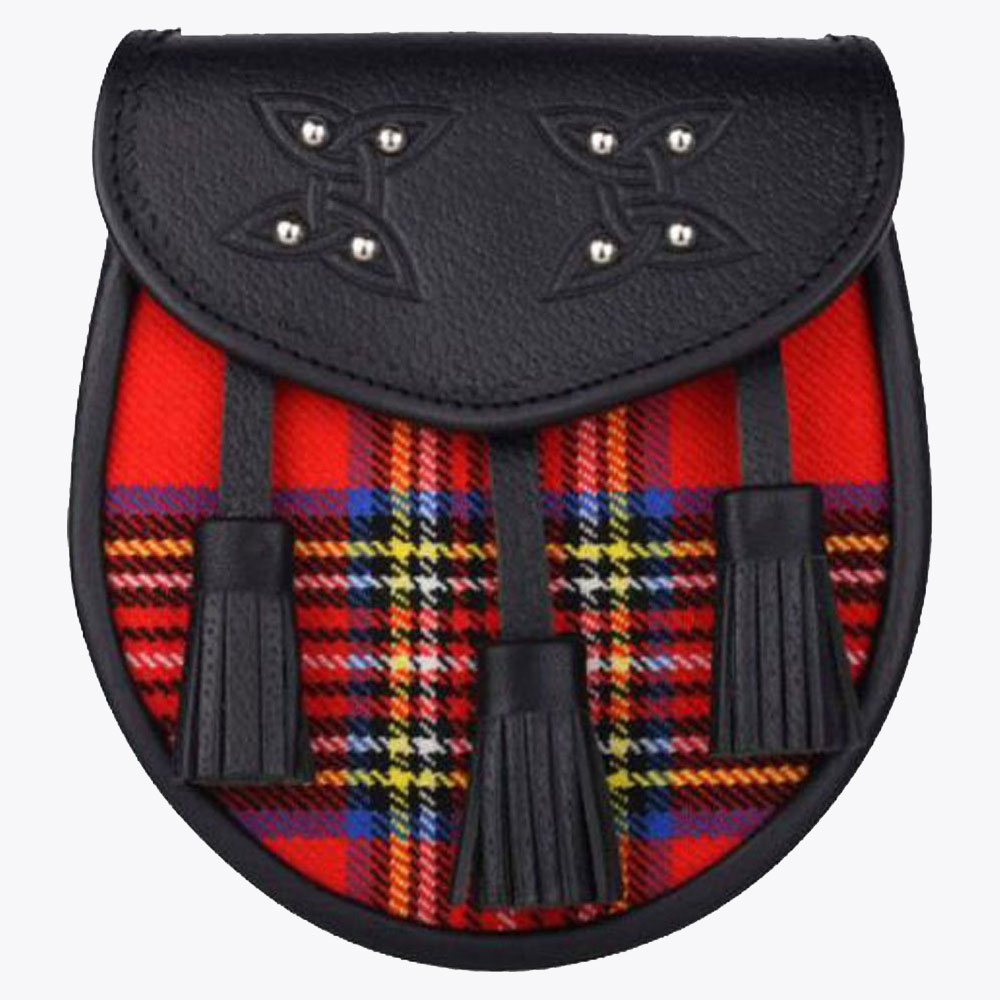 genuine leather with royal stewart tartan sporran.jpg