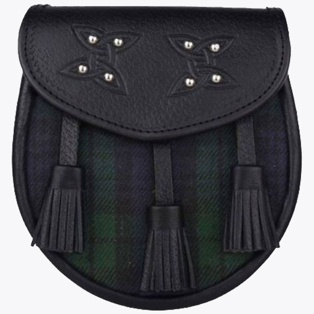 genuine leather with black watch tartan sporran 1.jpg