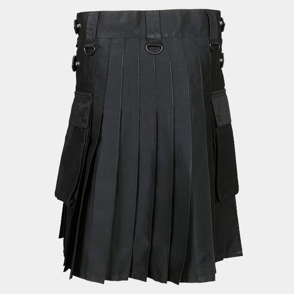 lautreamont men black utility kilt with leather strapss.jpg