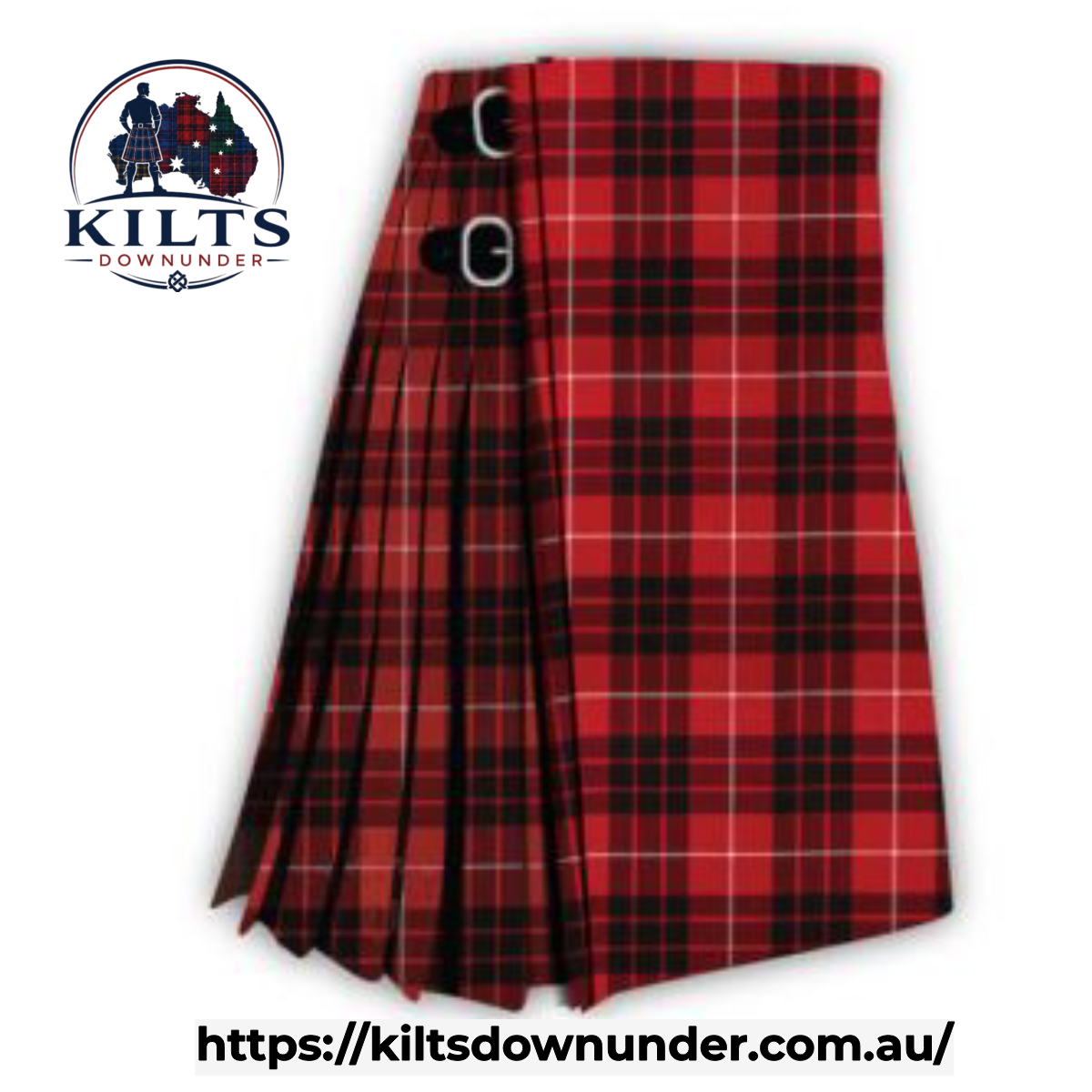 munro black and red tartan kilt