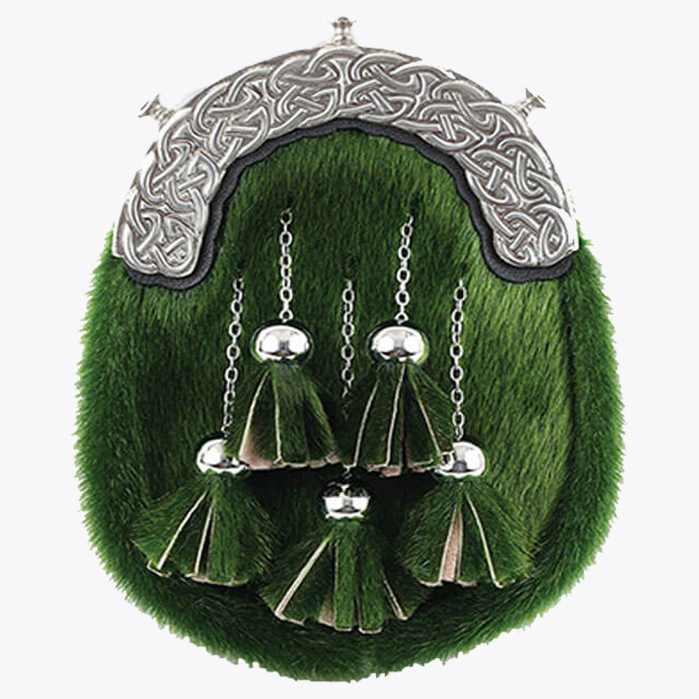 seal green sporran with free chain belt.jpg