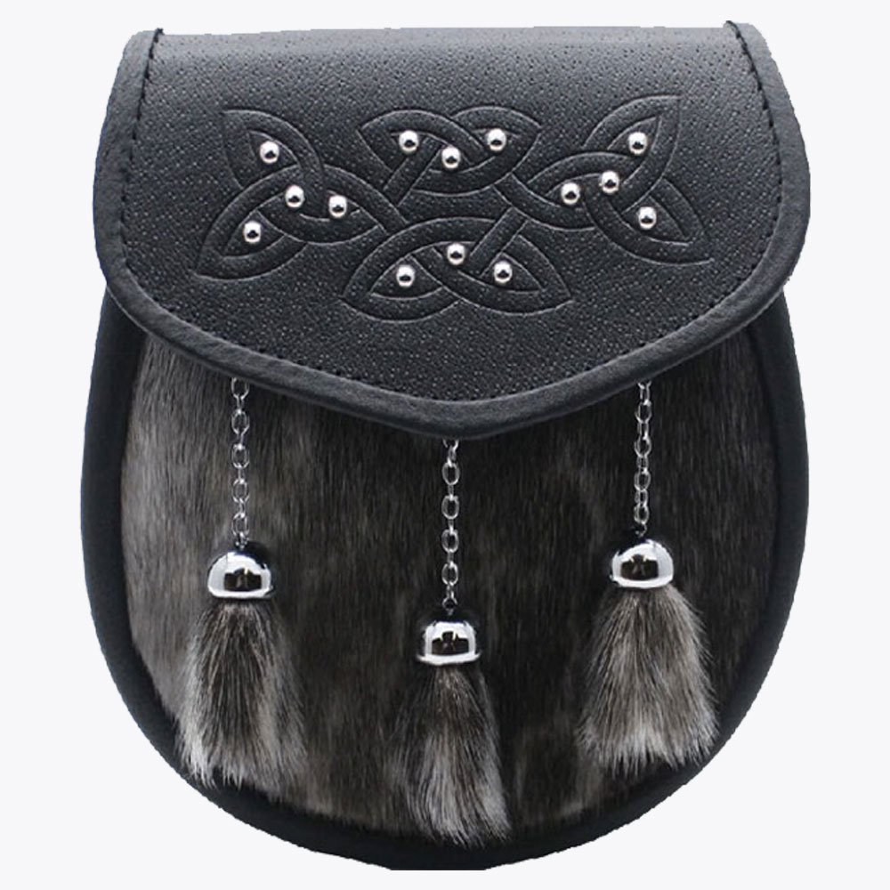 semi dress grey sealskin studded celtic modren sporran.jpg