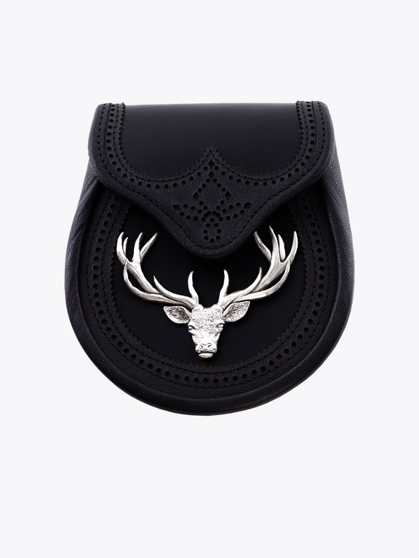 stag semi dress black leather sporran 1.jpg