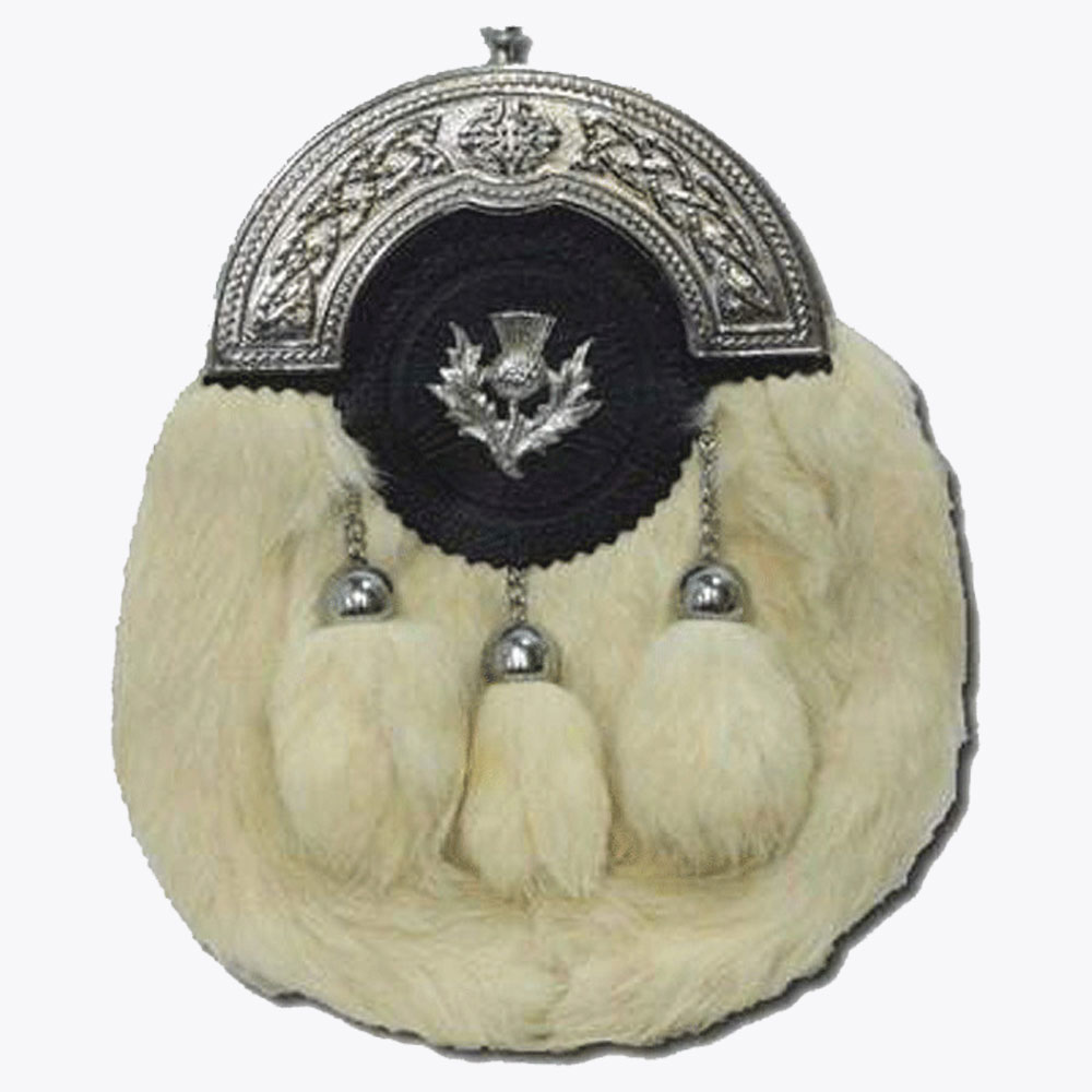 yellow rabbit fur sporran.jpg